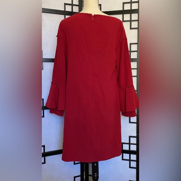NWT Laundry By SHELLI  SEGAL  Red Sheath Dress Sz‎ 10 - Picture 4 of 12